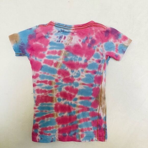 CONCERT TEE SHIRT JIMI HENDRIX SHIRT 4/5 BLUE PINK BROWN TIE DYE UNISEX - Picture 2 of 4